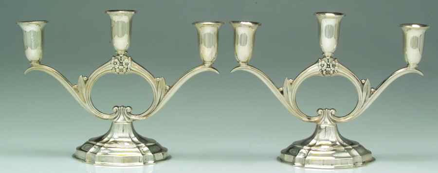 Eternally Yours (Silverplate, Hollowware) Pair of 3-Light Candelabra by International Silver-1