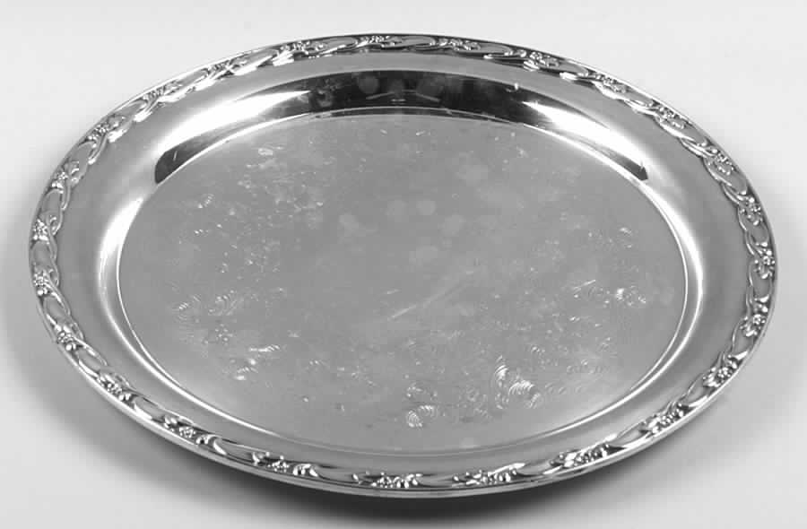 Exquisite (Silverplate, Hollowware) 15" Round Tray by International Silver-1