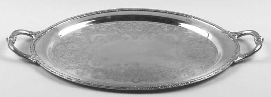 Exquisite (Silverplate, Hollowware) Small Silverplate Waiter Tray by International Silver-1