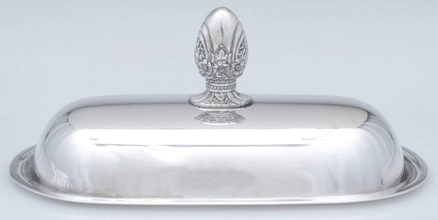 First Love (Silverplate, Hollowware) 1/4lb Silverplate Butter Lid for Crystal Base by International Silver-1