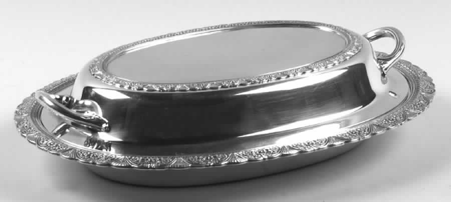 First Love (Silverplate, Hollowware) Double Vegetable Bowl by International Silver-1