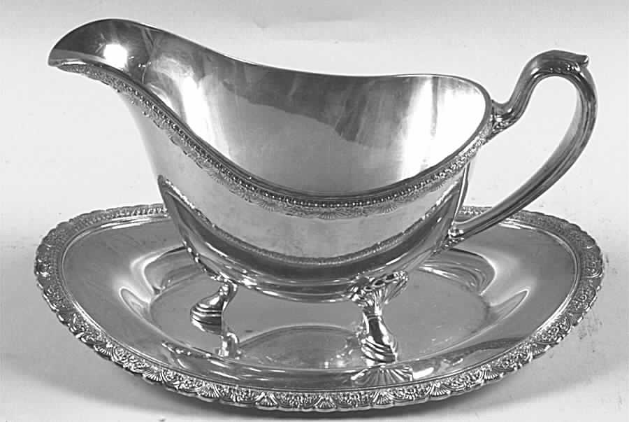 First Love (Silverplate, Hollowware) Plated Gravy Boat & Underplate by International Silver-1