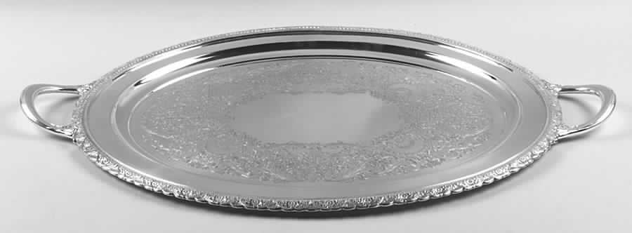 First Love (Silverplate, Hollowware) Large Silverplate Waiter Tray by International Silver-1