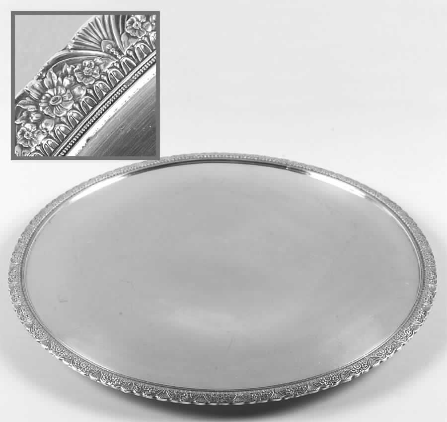 First Love (Silverplate, Hollowware) Silverplate Sandwich Plate by International Silver-1