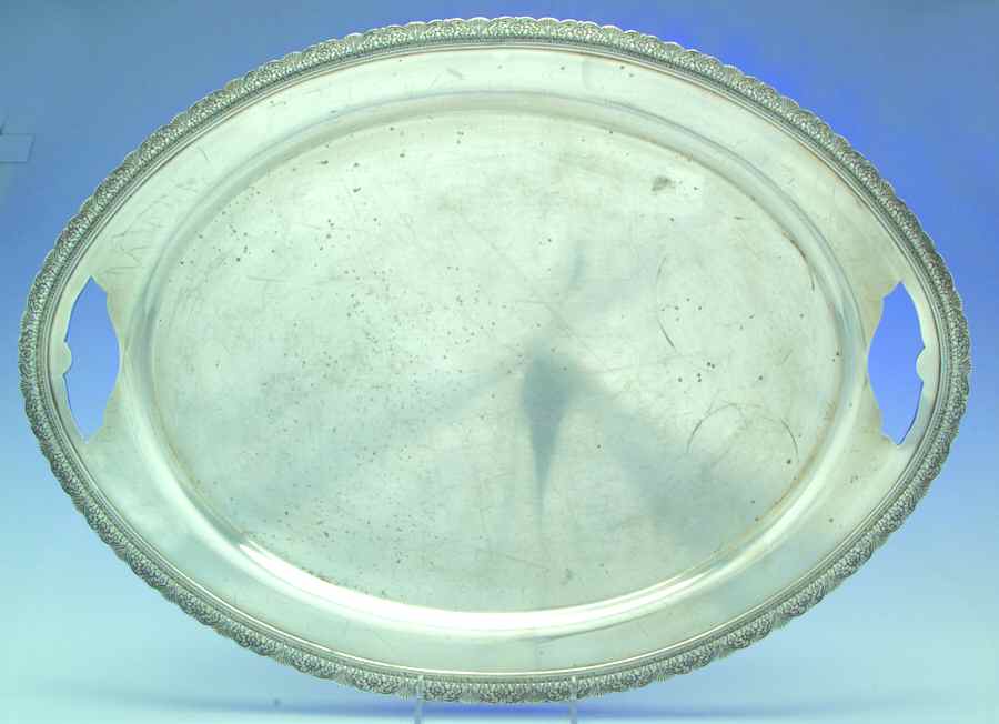 First Love (Silverplate, Hollowware) Large Silverplate Waiter Tray by International Silver-1
