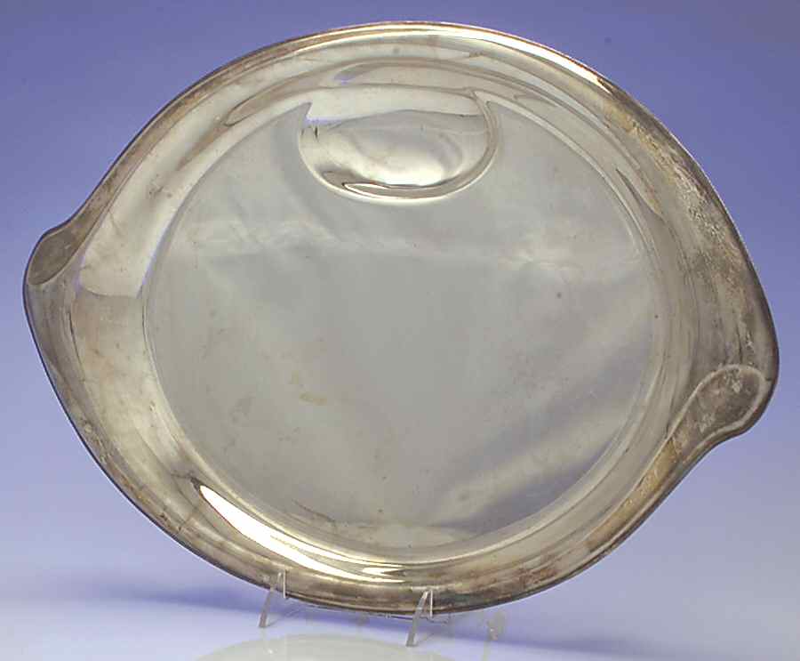 Flair (Silverplate, Hollowware) Medium Plated Meat Platter with Well by International Silver-1