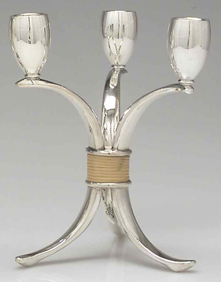 Flair (Silverplate, Hollowware) Large 3 Light Candelabra by International Silver-1