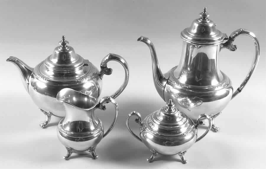 Youth (Silverplate, Hollowware) (4 Piece) Silverplate Tea Set by International Silver-1