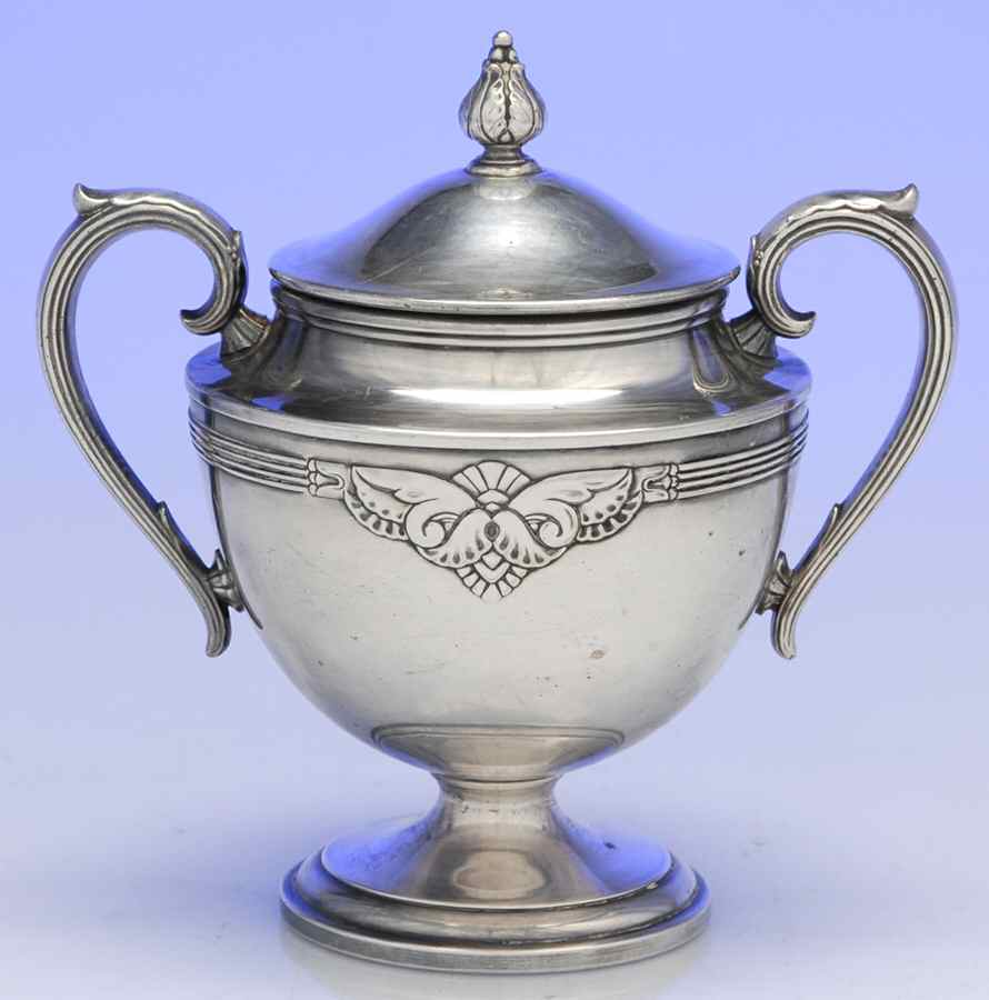 Guild-Cadence (Silverplate, Hollowware) Sugar Bowl & Lid by International Silver-1