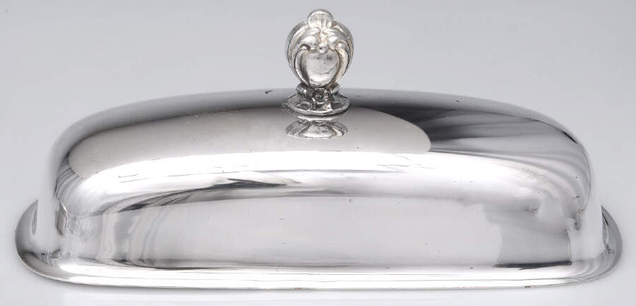 Victorian Rose (Silverplate, Hollowware) Lid for 1/4 Pound Butter by International Silver-1
