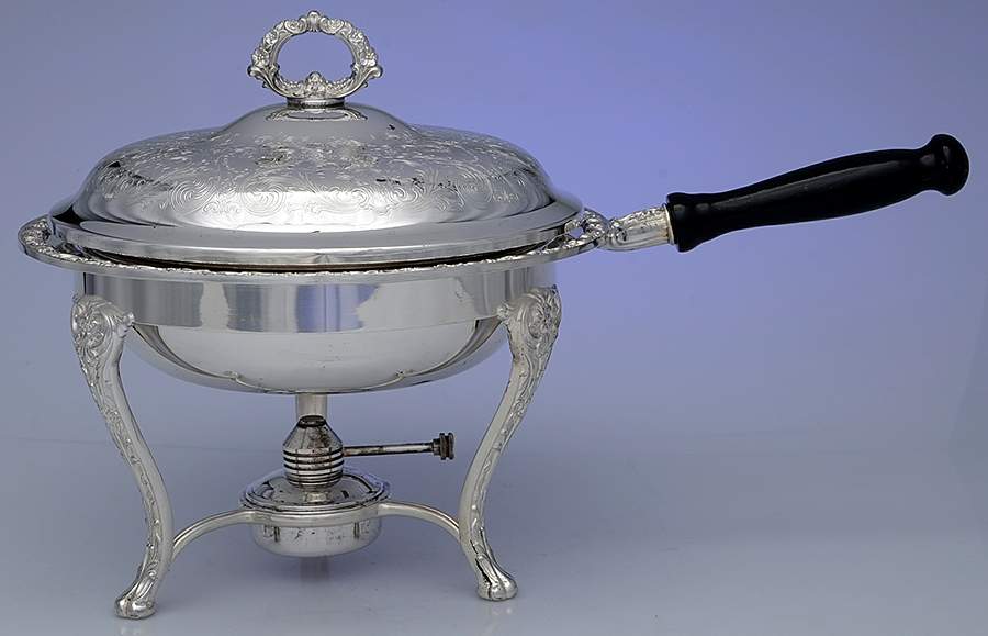 Victorian Rose (Silverplate, Hollowware) Silverplate Chafing Dish by International Silver-1