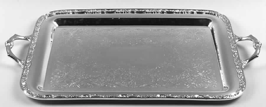 Victorian Rose (Silverplate, Hollowware) Large Waiter Tray by International Silver-1