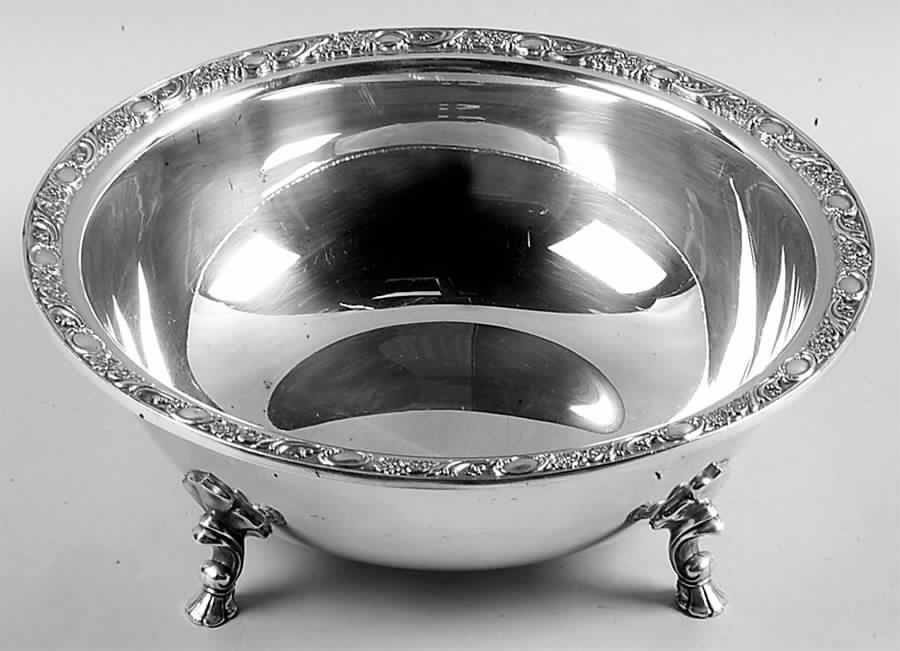 Victorian Rose (Silverplate, Hollowware) Footed Plated Round Centerpiece by International Silver-1