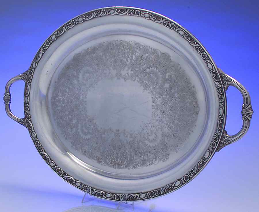 Victorian Rose (Silverplate, Hollowware) 20" Waiter Tray by International Silver-1