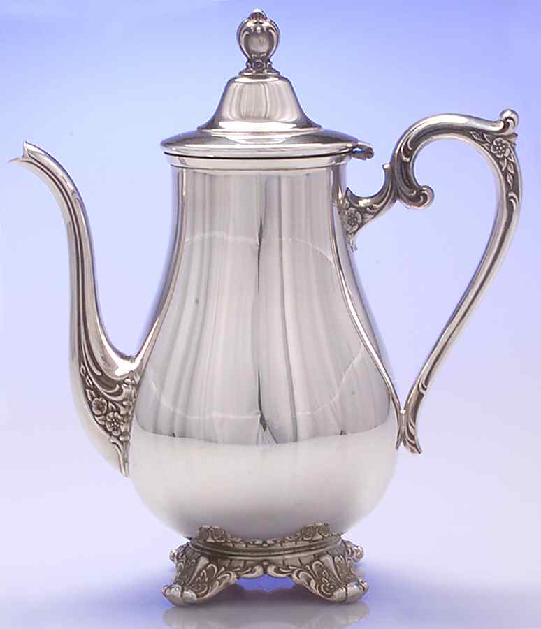 Victorian Rose (Silverplate, Hollowware) Silverplate Coffee Pot by International Silver-1