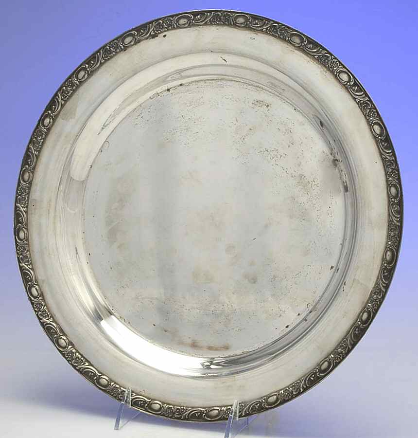 Victorian Rose (Silverplate, Hollowware) 13" Round Tray by International Silver-1