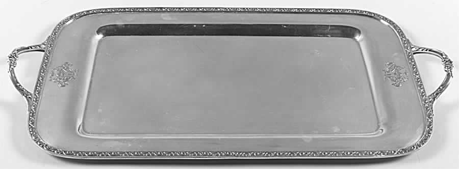 Triumph (Silverplate, 1925, Hollowware) Small Silverplate Waiter Tray by International Silver-1