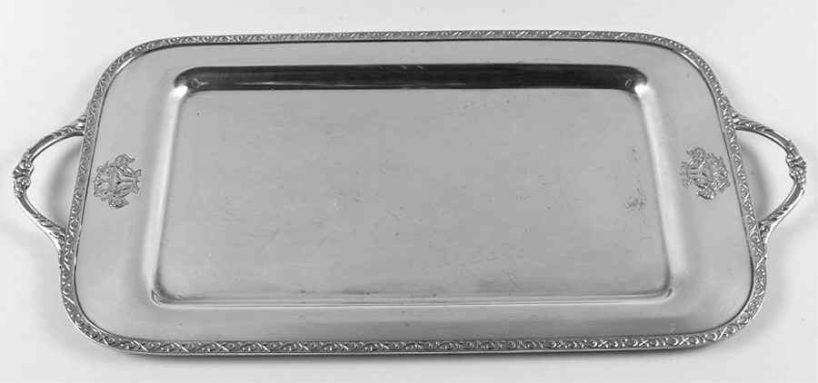 Triumph (Silverplate, 1925, Hollowware) Small Silverplate Waiter Tray by International Silver-1