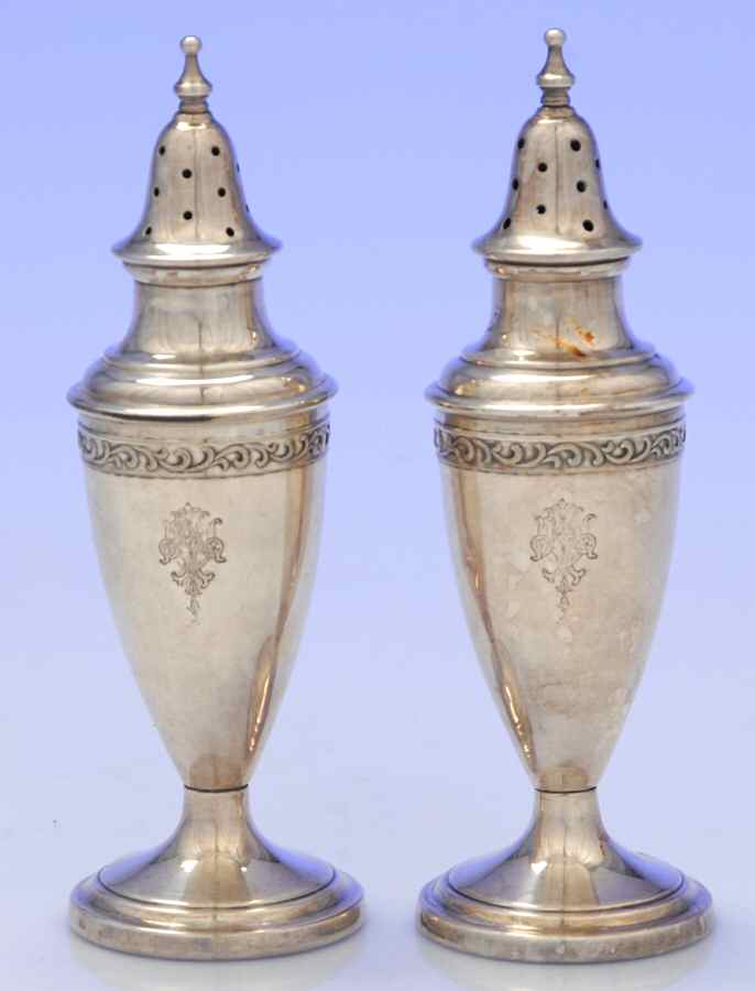 Triumph (Silverplate, 1925, Hollowware) Salt & Pepper Set by International Silver-1