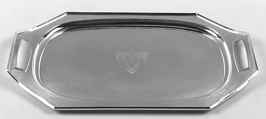 Heraldic (Silverplate, Hollowware) Medium Silverplate Waiter Tray by International Silver-1