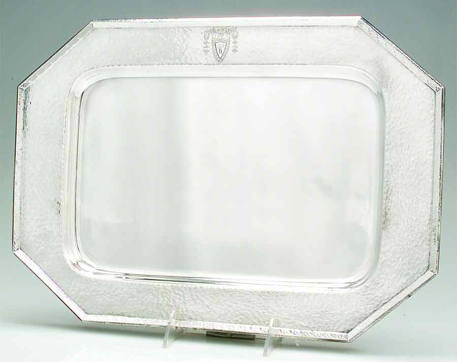 Heraldic (Silverplate, Hollowware) Small Plated Meat Platter No Well by International Silver-1