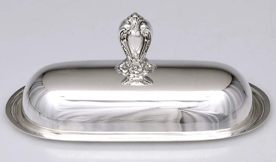 Heritage (Silverplate, Hollowware) Lid for 1/4 Pound Butter by International Silver-1