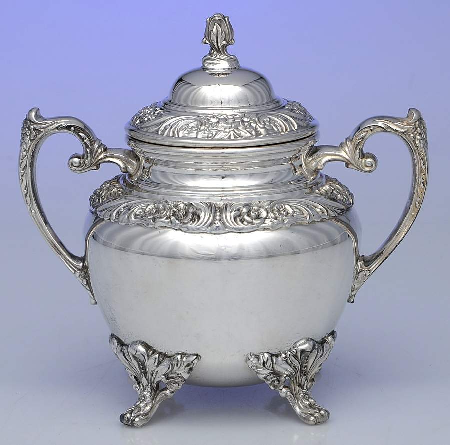 Heritage (Silverplate, Hollowware) Sugar Bowl & Lid by International Silver-1