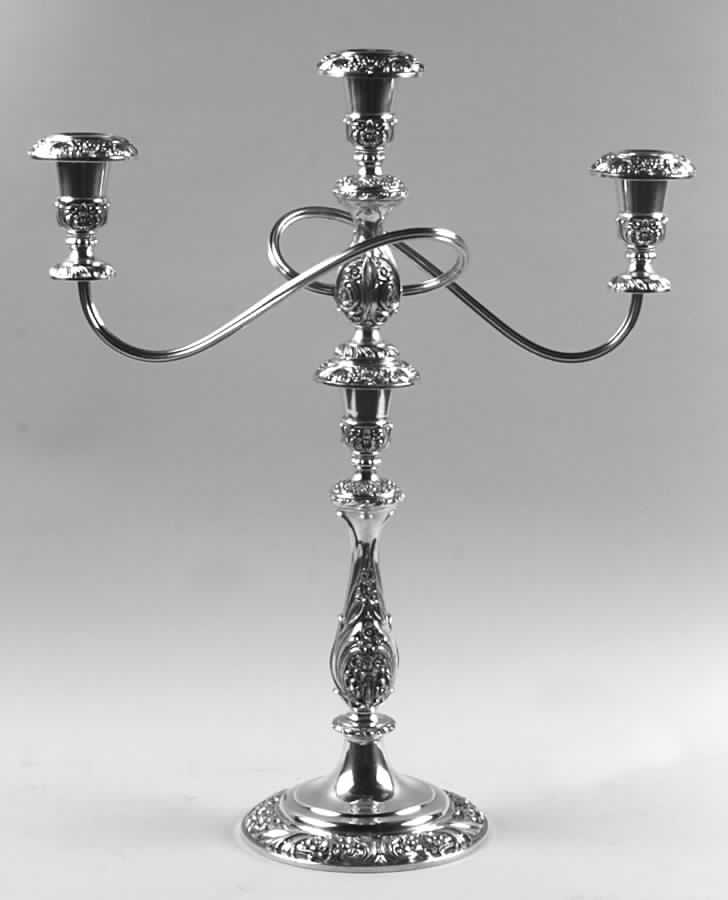 Heritage (Silverplate, Hollowware) 18" 3 Light Candelabra by International Silver-1