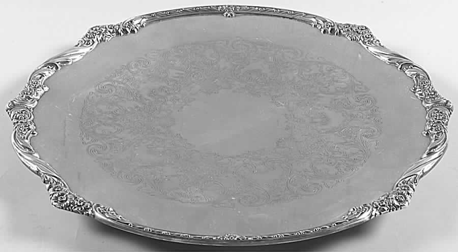 Heritage (Silverplate, Hollowware) Silverplate Footed Cake Plate by International Silver-1