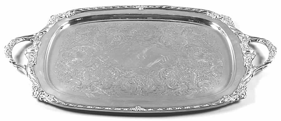 Heritage (Silverplate, Hollowware) Silverplate Waiter Tray by International Silver-1