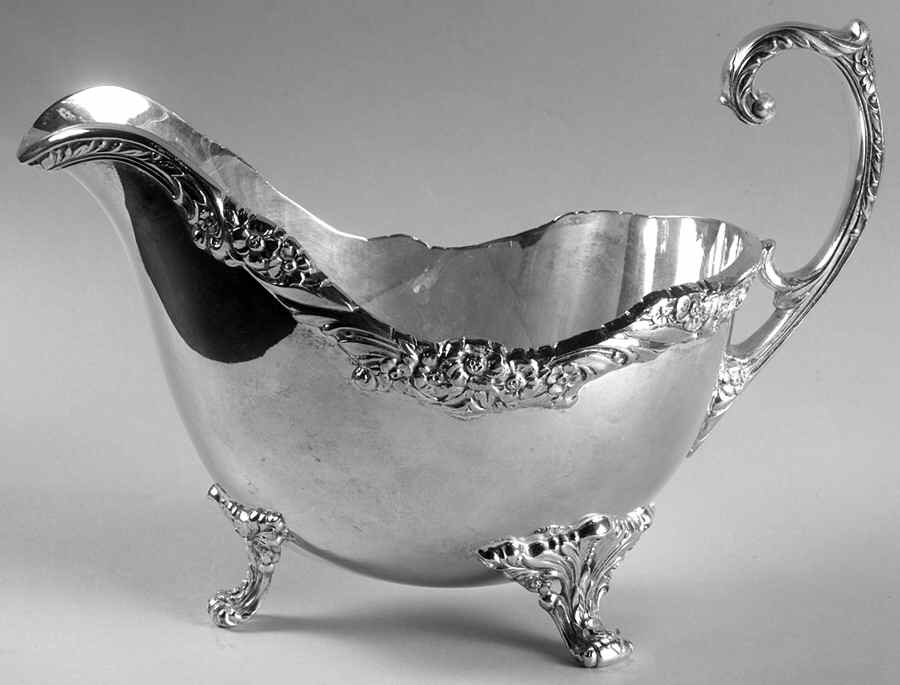 Heritage (Silverplate, Hollowware) Plated Gravy Boat No Underplate by International Silver-1