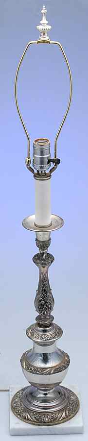 Heritage (Silverplate, Hollowware) Electric Lamp W/No Shade by International Silver-1