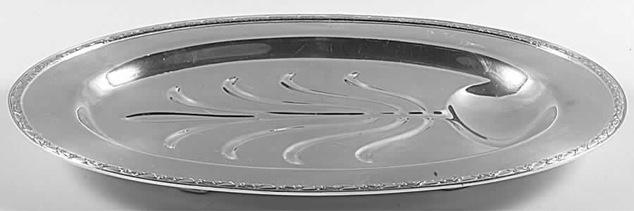 Her Majesty (Silverplate, Hollowware) Medium Plated Meat Platter with Well by International Silver-1
