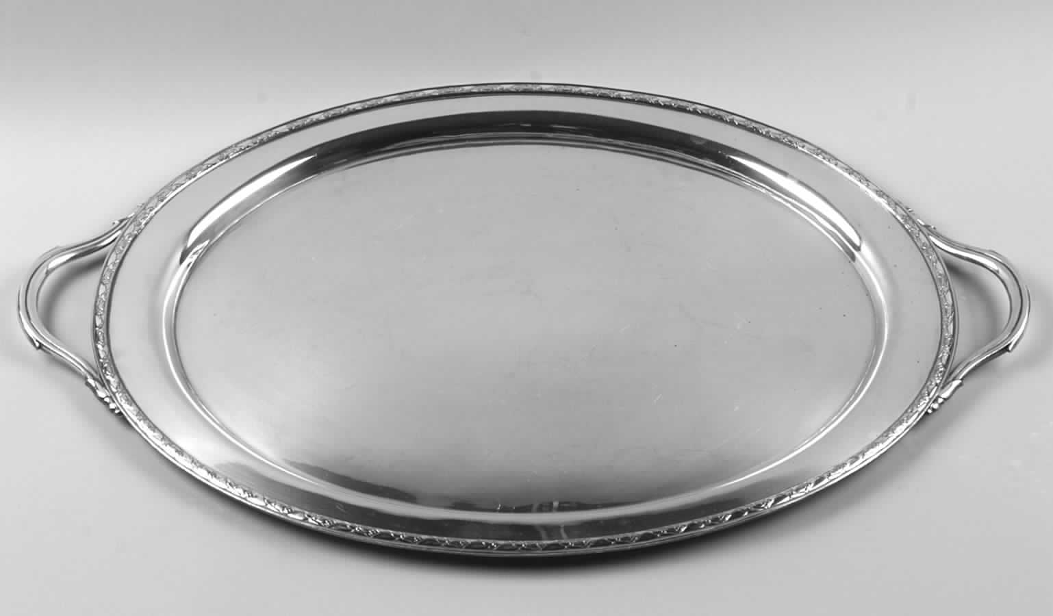 Her Majesty (Silverplate, Hollowware) Large Silverplate Waiter Tray by International Silver-1