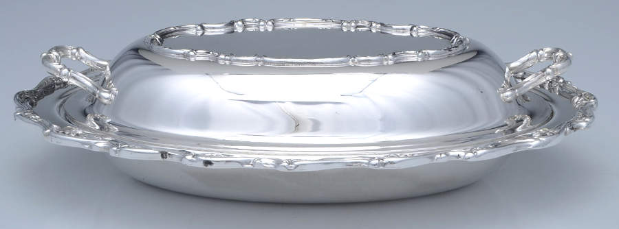 Magic Rose (Silverplate, Hollowware) Double Vegetable Bowl by International Silver-1