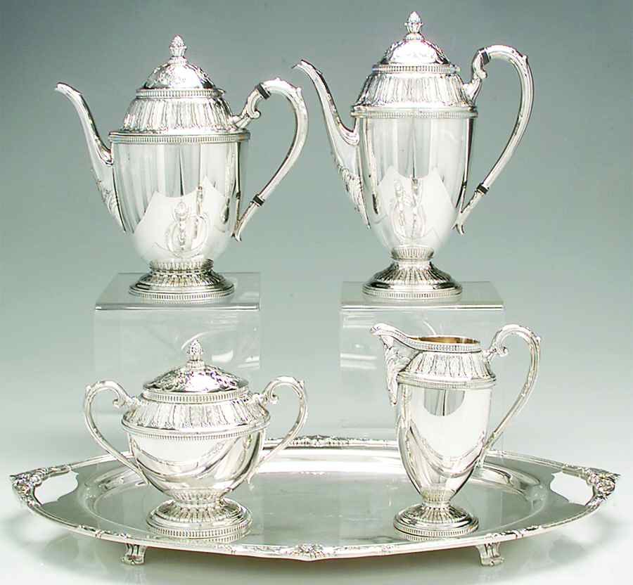 Marquise (Silverplate, Hollowware) 5pc Set- (W/19 Ftd" Waiter) by International Silver-1