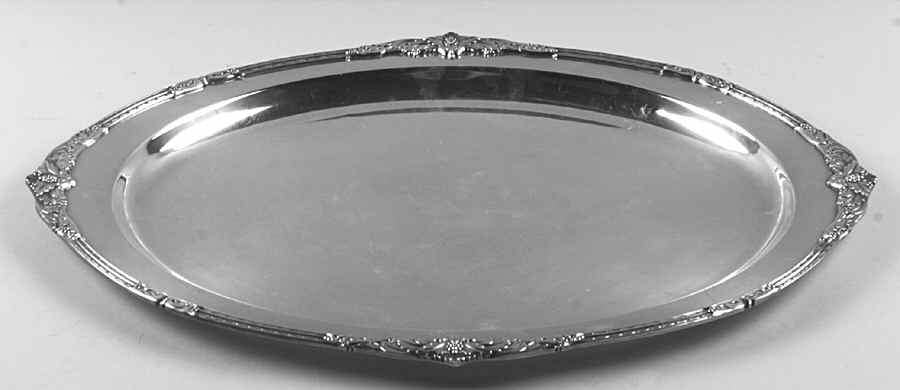 Marquise (Silverplate, Hollowware) Large Plated Meat Platter No Well by International Silver-1