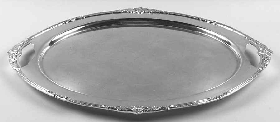 Marquise (Silverplate, Hollowware) Large Footed Waiter Tray by International Silver-1