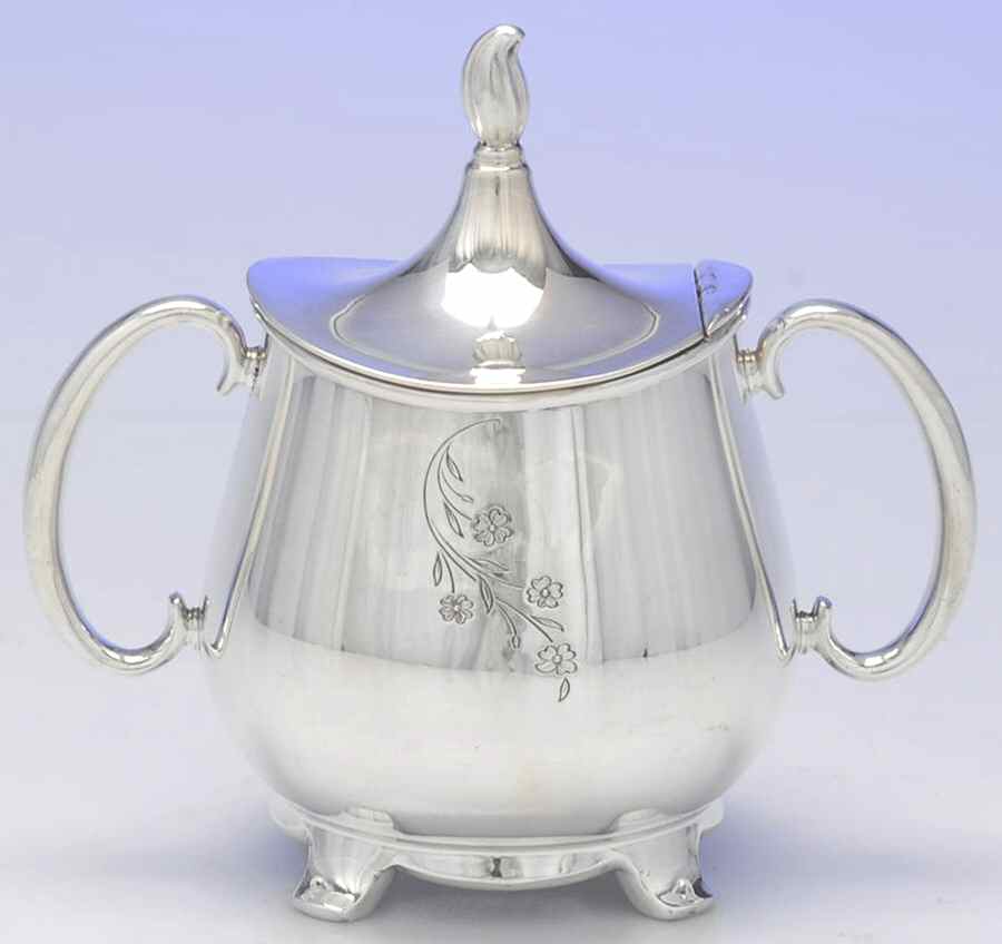 Springtime (Silverplate, Hollowware) Sugar Bowl & Lid by International Silver-1