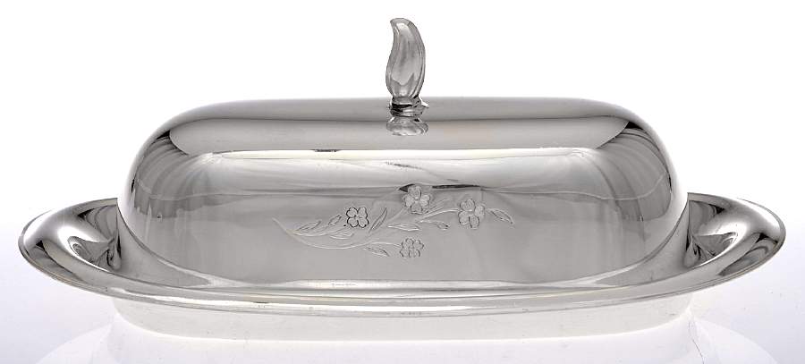 Springtime (Silverplate, Hollowware) 1/4 Pound Covered Butter Dish by International Silver-1