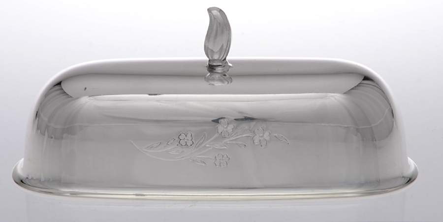 Springtime (Silverplate, Hollowware) 1/4 Lb Butter W/No Lid by International Silver-1