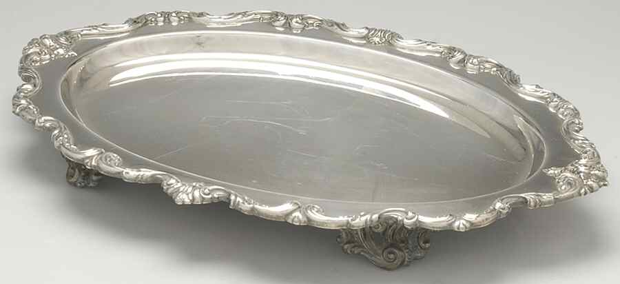 Orleans (Silverplate, Hollowware) Medium Plated Meat Platter No Well by International Silver-1