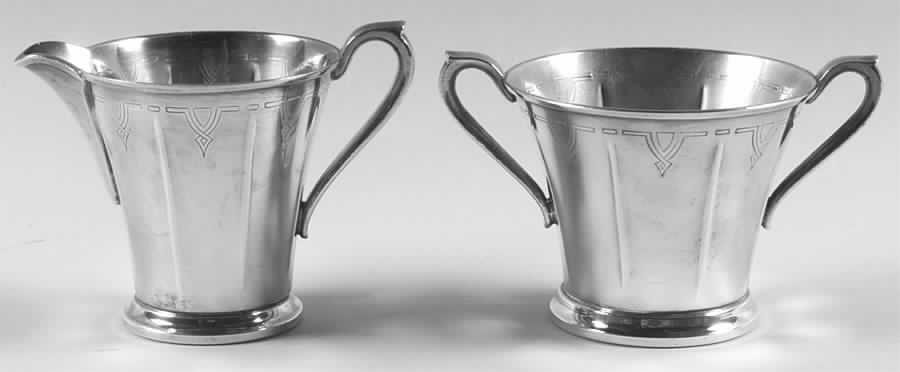 Paris (Silverplate, Hollowware) Plated Mini Creamer and Open Sugar by International Silver-1