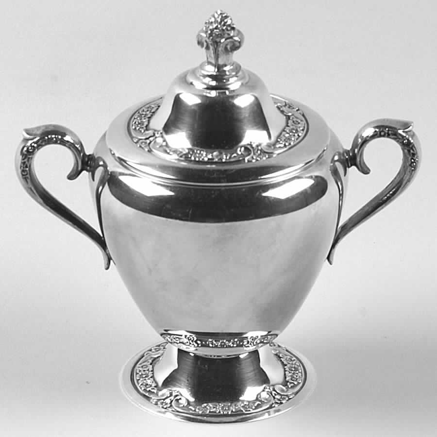 Primrose II (Silverplate, Hollowware) Sugar Bowl & Lid by International Silver-1
