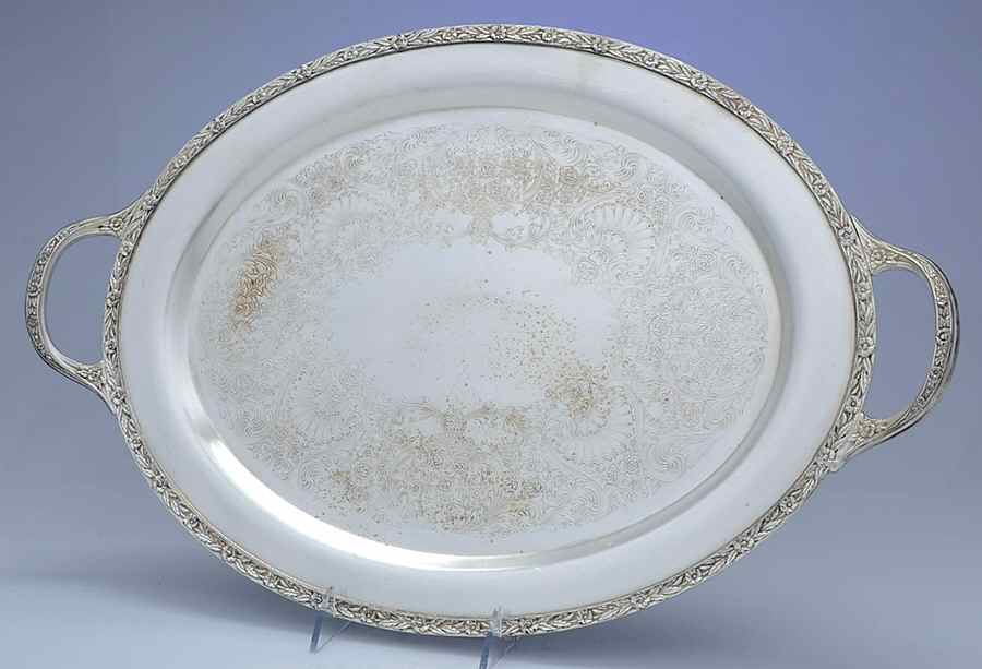 Primrose II (Silverplate, Hollowware) Medium Silverplate Waiter Tray by International Silver-1