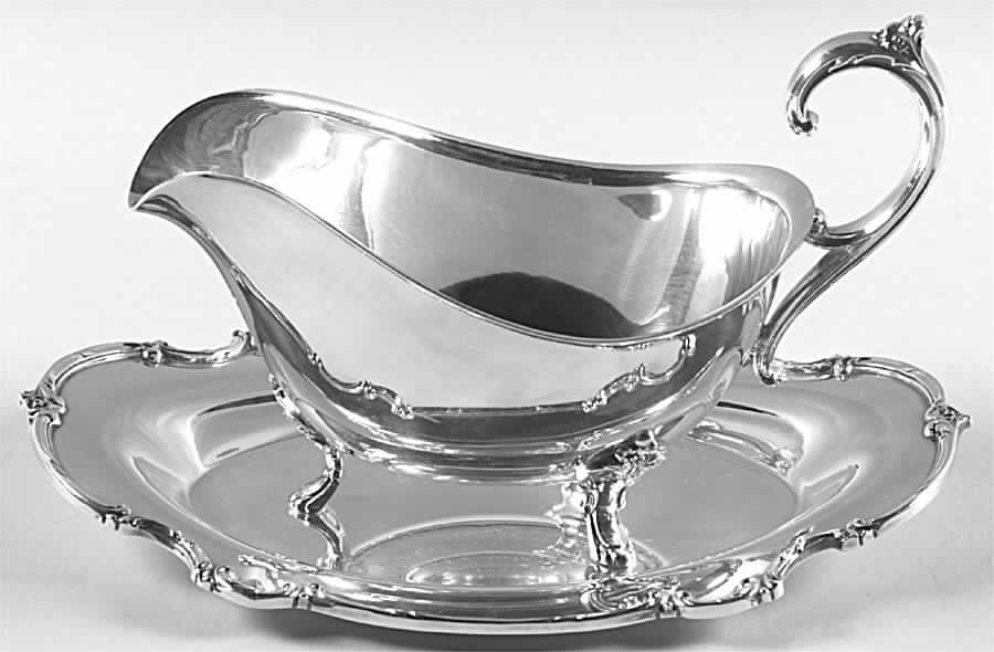 Reflection (Silverplate, Hollowware) Plated Gravy Boat & Underplate by International Silver-1