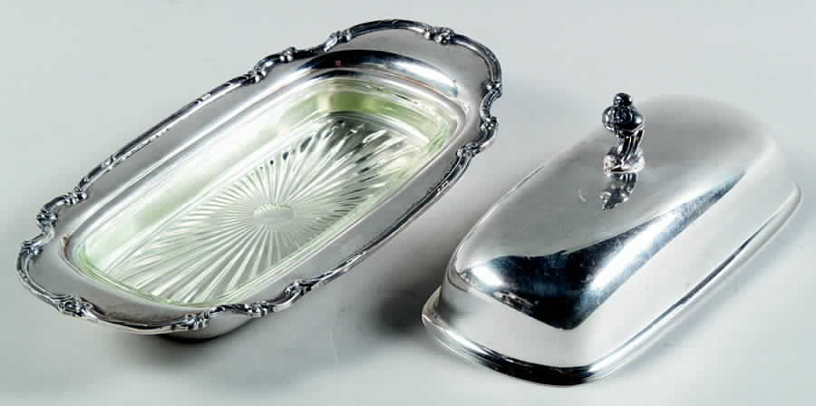 Reflection (Silverplate, Hollowware) 1/4 Pound Covered Butter & Liner by International Silver-1