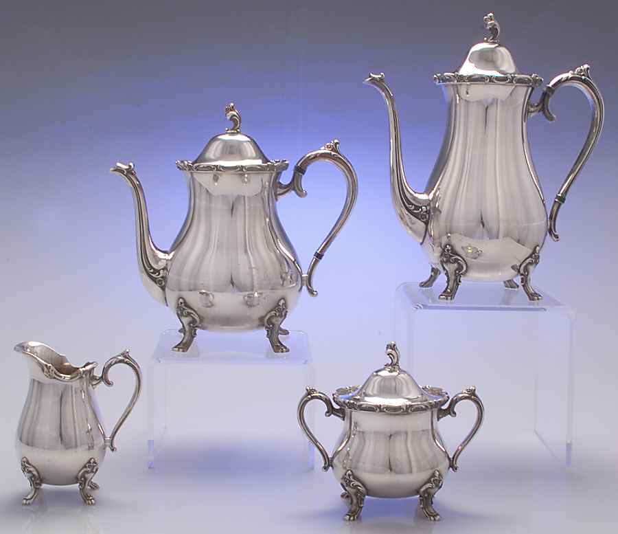 Reflection (Silverplate, Hollowware) (4 Piece) Silverplate Tea Set by International Silver-1
