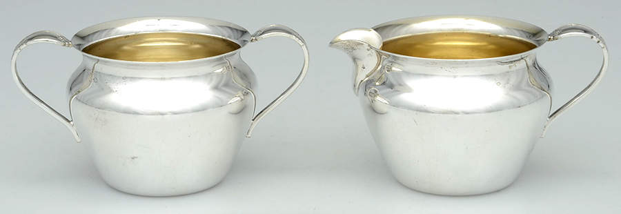 Remembrance (Silverplate, Hollowware) Plated Mini Creamer and Open Sugar by International Silver-1