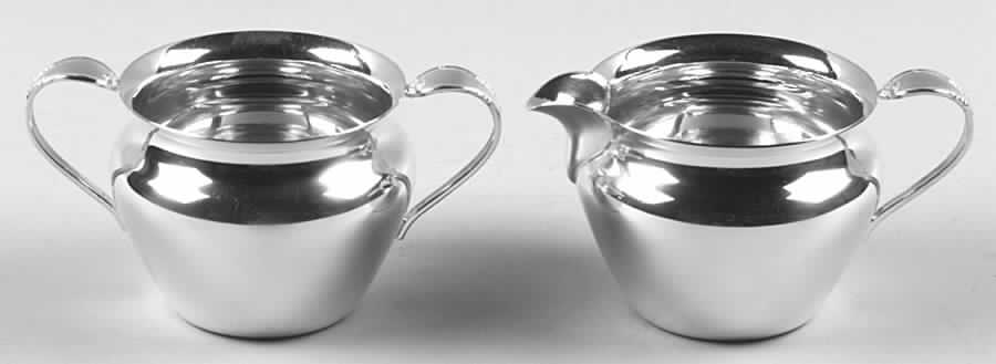 Remembrance (Silverplate, Hollowware) Plated Mini Creamer and Open Sugar by International Silver-1